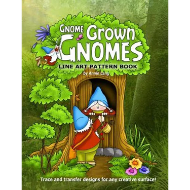 Gnome Grown Gnomes: Line Art Pattern Book