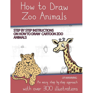 How to Draw Zoo Animals (Step by step instructions on how to draw cartoon zoo animals)