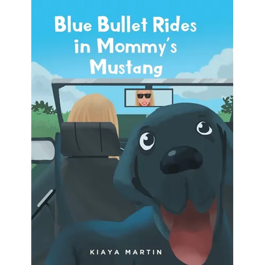 Blue Bullet Rides in Mommy's Mustang