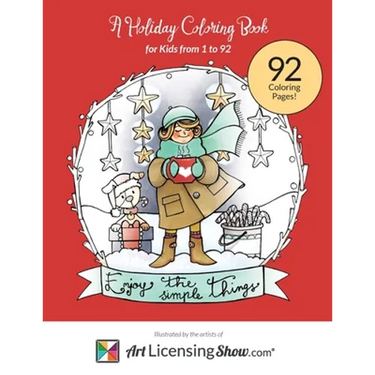 Enjoy The Simple Things: A Holiday Coloring Book for Kids 1 to 92