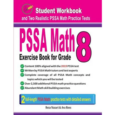 Pssa Math Exercise Book for Grade 8: Student Workbook and Two Realistic Pssa Math Tests