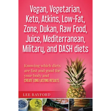 Vegan, Vegetarian, Keto, Atkins, Low-Fat, Zone, Dukan, Raw Food, Juice, Mediterranean, Military, and DASH diets: Knowing which diets are fast and good