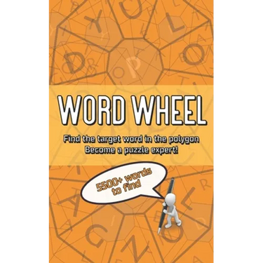 Word Wheel: Find the target in the polygon. Become a Puzzle Expert - Book 1