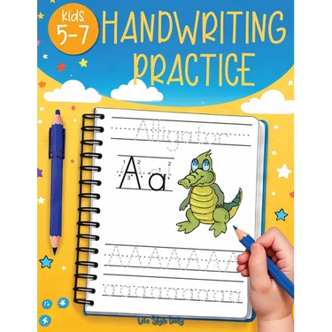 Handwriting Practice for Kids 5-7: Fun and Educational Alphabet and Sight Words Workbook for Kids Ages 5-7, Improve Penmanship, Trace Letters, and Lea