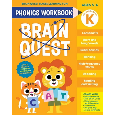 Brain Quest Phonics Workbook: Kindergarten