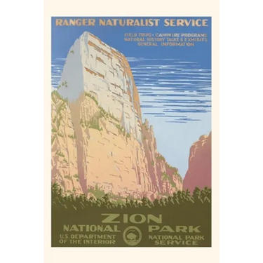 Vintage Journal Poster for Zion National Park