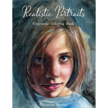 Realistic Portraits Grayscale Coloring Book