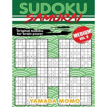 Sudoku Samurai Medium: Original Sudoku For Brain Power Vol. 9: Include 500 Puzzles Sudoku Samurai Medium Level
