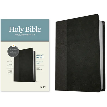 KJV Personal Size Giant Print Bible, Filament Enabled Edition (Leatherlike, Black/Onyx)
