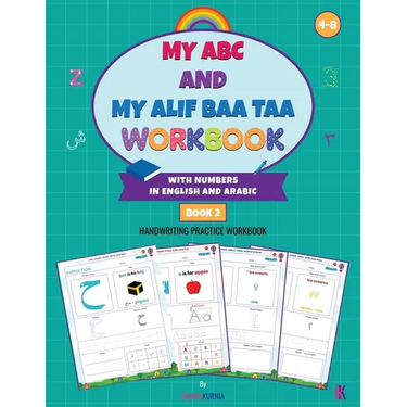 My ABC and My Alif Baa Taa Workbook with Numbers in English and Arabic