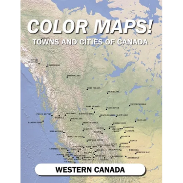 Color Maps! Towns and Cities of Canada: Western Canada