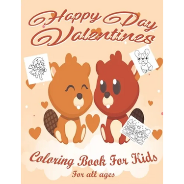 Valentine's Day Coloring Book for Kids: Lovely animals coloring books, Valentine's day coloring book, Baby books valentines day, Valentines day toddle