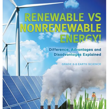 Renewable vs Nonrenewable Energy! Difference, Advantages and Disadvantages Explained Grade 6-8 Earth Science