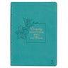 NLT Holy Bible Everyday Devotional Bible for Women New Living Translation Vegan Leather, Teal Debossed