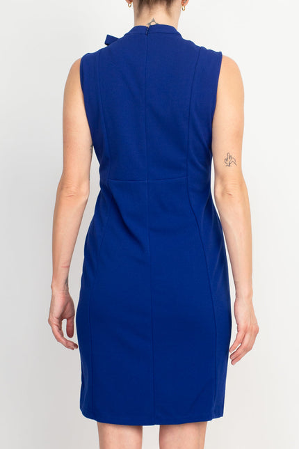 Emma & Michele Tie Neck Sheath Dress by Curated Brands