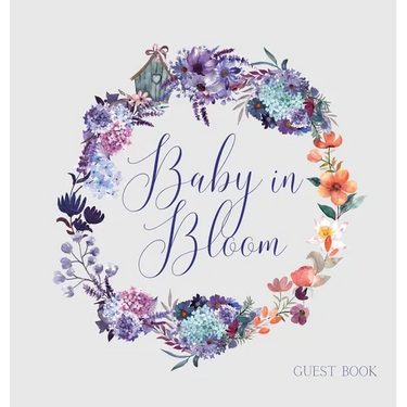 Baby in Bloom, Baby Shower Guest Book (hardback)