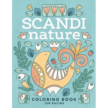 Scandi Nature Coloring Book: Easy, Stress-Free, Relaxing Coloring for Everyone