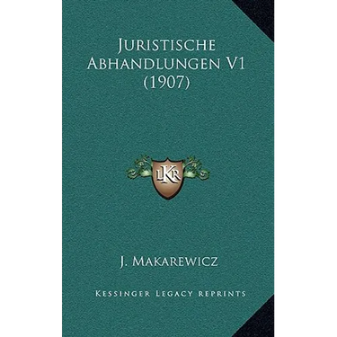 Juristische Abhandlungen V1 (1907)