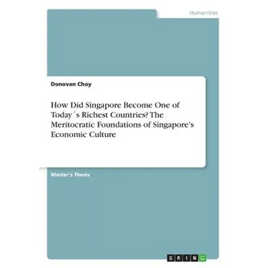 How Did Singapore Become One of Today´s Richest Countries? The Meritocratic Foundations of Singapore's Economic Culture