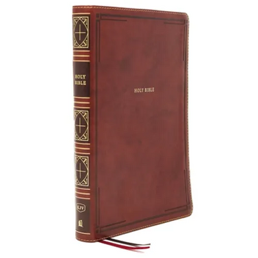 Kjv, Thinline Bible, Giant Print, Leathersoft, Brown, Red Letter Edition, Comfort Print: Holy Bible, King James Version