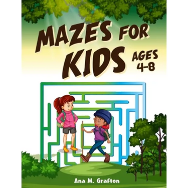 Mazes for Kids Ages 4-8: Maze Activity book, Fun Mazes with Facts and Educational information for kids ages - 4-6, 6-8 -, Games and problem sol