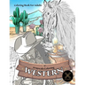Grayscale coloring WESTERN coloring book for adults: wild west coloring book