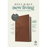 NLT Large Print Premium Value Thinline Bible, Filament Enabled (Leatherlike, Brown Celtic Cross)