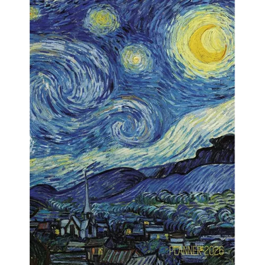 Vincent van Gogh Planner 2026: Starry Night Planner Organizer January-December (12 Months) Post-Impressionism Art