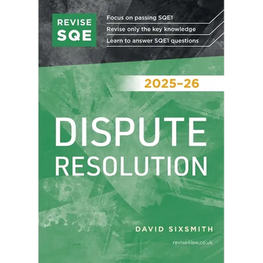 Revise SQE Dispute Resolution 2025-26