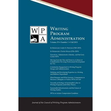 Wpa: Writing Program Administration 39.1 (Fall 2015)