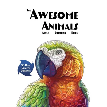 The Awesome Animals Adult Coloring Book