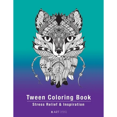 Tween Coloring Book: Stress Relief & Inspiration: Detailed Zendoodle Pages For Boys, Girls, Preteens, Ages 8-12, Intricate Complex Zentangle Drawings,