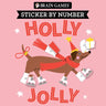 Brain Games - Sticker by Number Compact Edition: Holly Jolly 7x7 Inches Christmas Stocking Stuffer, Travel Size Activity Book for Adults & Kids 7+