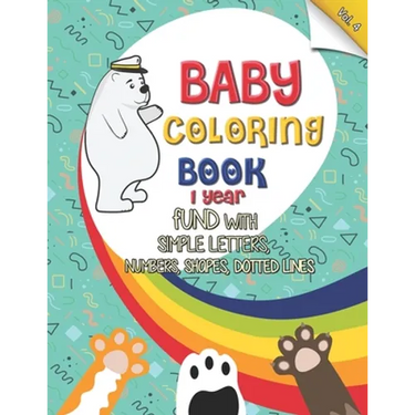 baby coloring book 1 year: No mess coloring book for kids ages 1-3 (US Edition)