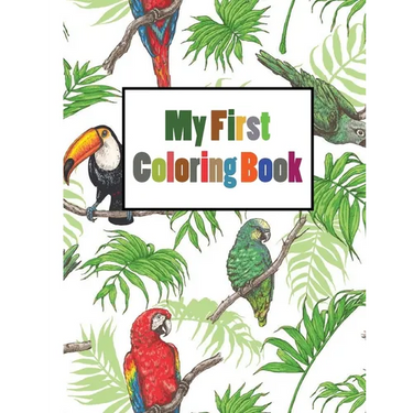 My First Coloring Book: Paint by Sticker Kids Zoo Animals