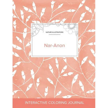 Adult Coloring Journal: Nar-Anon (Nature Illustrations, Peach Poppies)
