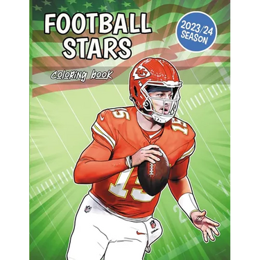 Football Stars Coloring Book: The best players of the American footbal league