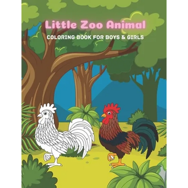 Little Zoo Animal - Coloring Book For Boys & Girls