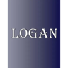 Logan: 100 Pages 8.5" X 11" Personalized Name on Notebook College Ruled Line Paper