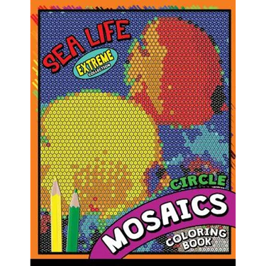 Sea Life Square Mosaics Coloring Book: Colorful Animals Coloring Pages Color by Number Puzzle