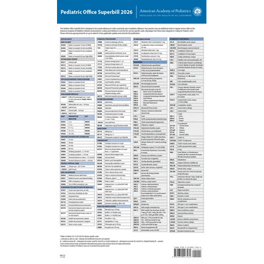 Pediatric Office Superbill 2026