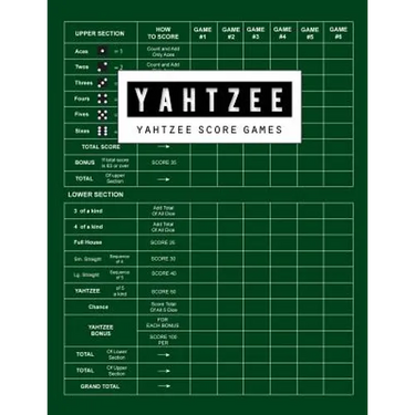 Yahtzee Score Game: Yahtzee Games Record Score, Scoresheet Keeper Notebook, Yahtzee Score Sheet, Yahtzee Score Card, Write in the Player N