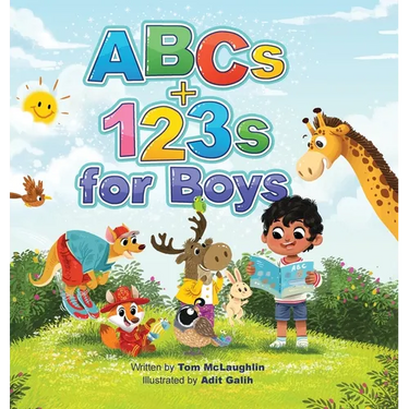 ABCs and 123s for Boys: A fun Alphabet book to get Boys Excited about Reading and Counting! Age 0-6. (Baby shower, toddler, pre-K, preschool, homescho