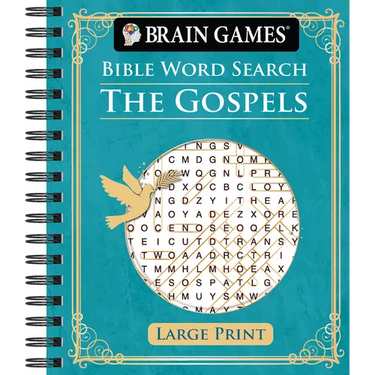 Brain Games - Bible Word Search: The Gospels - Large Print