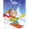 Skiing Coloring Book 1