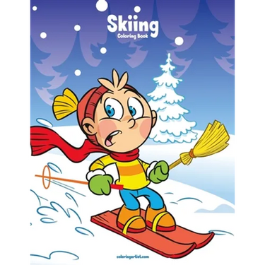 Skiing Coloring Book 1