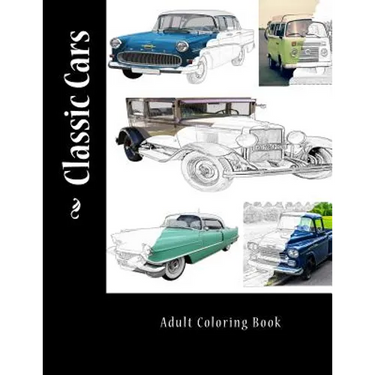 Classic Cars: Adult Coloring Book