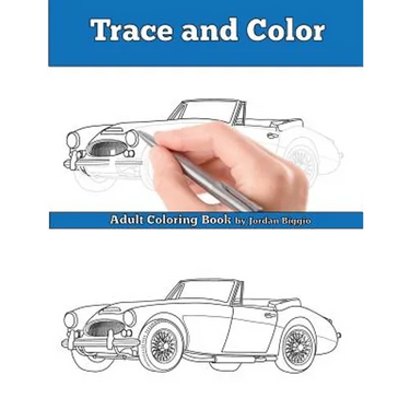Trace and Color: Classic British Cars: Adult Activity Book