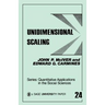 Unidimensional Scaling