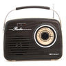 Portable Retro Radio with Built-In Rechargeable Battery